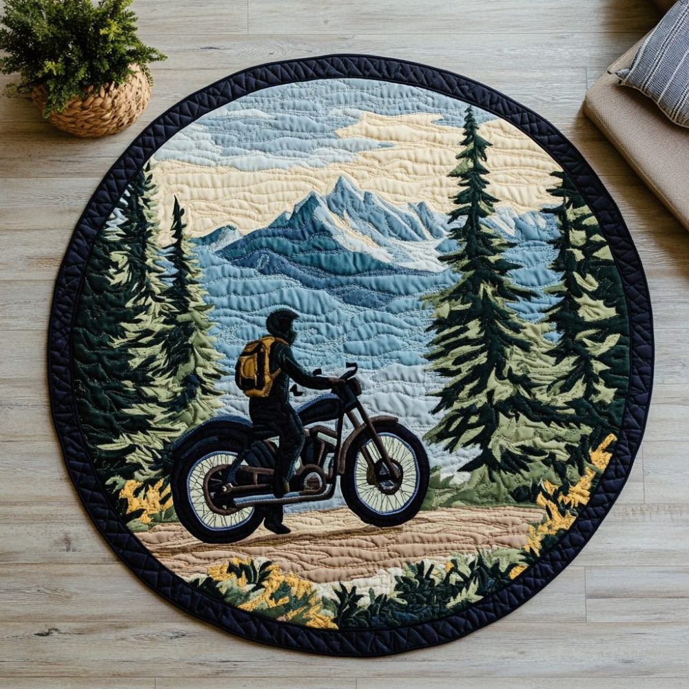 Forest Breeze Quilted Round Mat