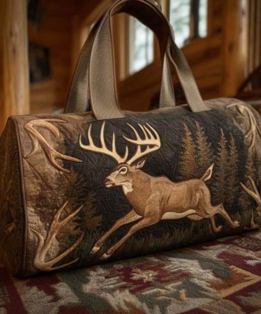 Forest Buck Quilted Duffle Bag