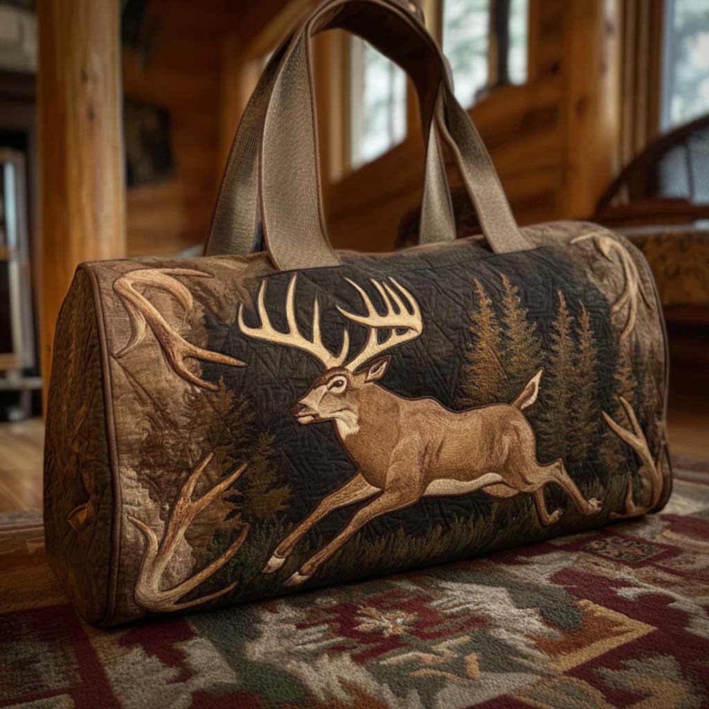 Forest Buck Quilted Duffle Bag