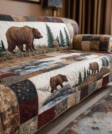 Forest Echo Quilted Sofa Cover