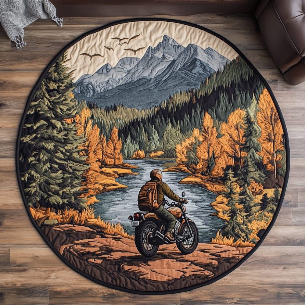 Forest Escape Quilted Round Mat