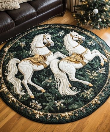 Forest Gallop Quilted Round Mat