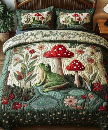 Forest Glow 3-Piece Quilted Bedding Set
