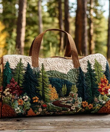 Forest Guardian Quilted Duffle Bag