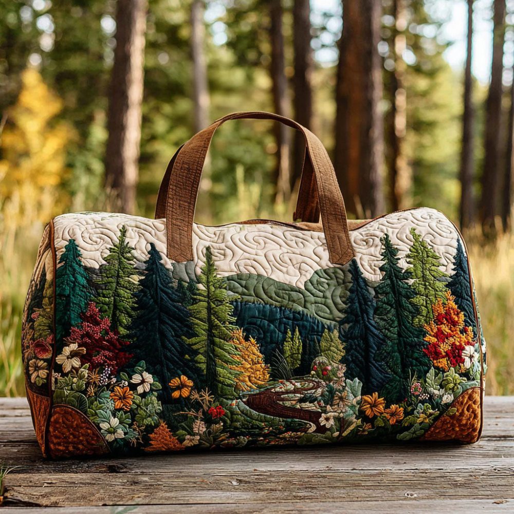 Forest Guardian Quilted Duffle Bag