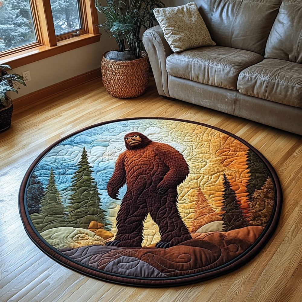 Forest Guardian Quilted Round Mat
