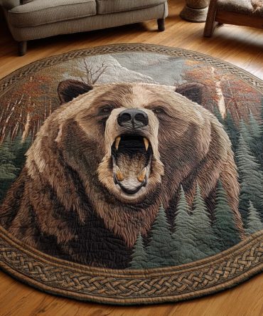 Forest Guardian Quilted Round Mat
