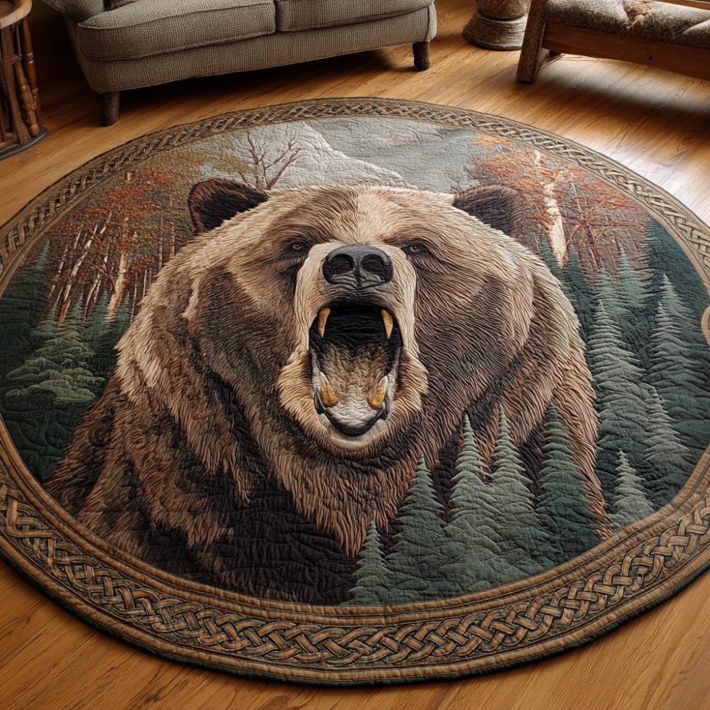 Forest Guardian Quilted Round Mat