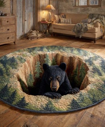 Forest Guardian Quilted Round Mat