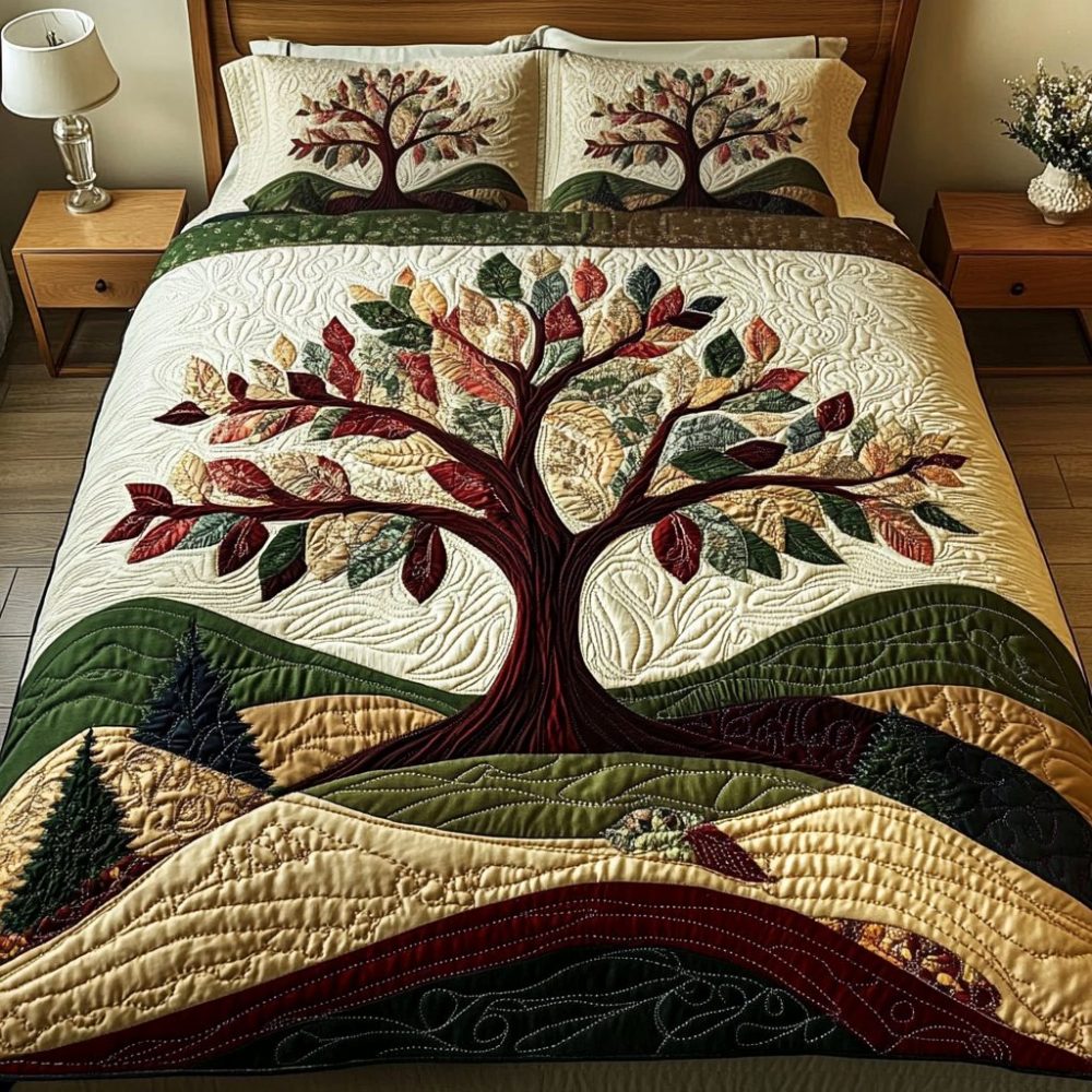 Forest Haven 3-Piece Quilted Bedding Set