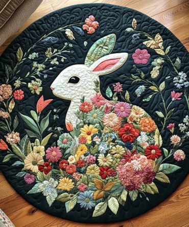 Forest Hopper Quilted Round Mat