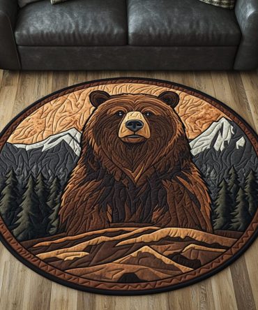 Forest Majesty Quilted Round Mat