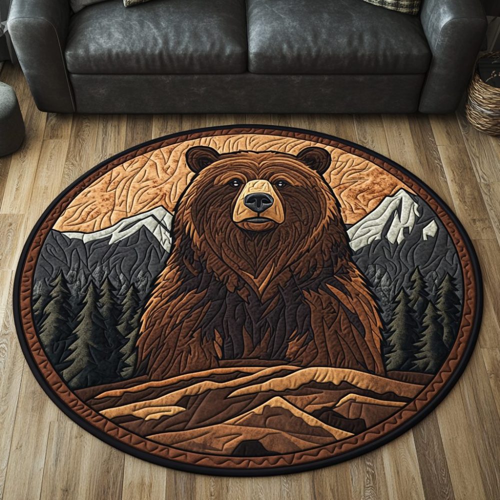 Forest Majesty Quilted Round Mat