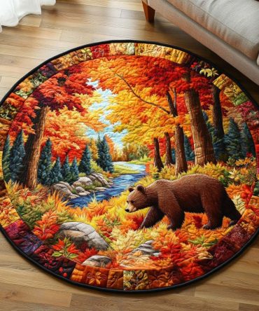 Forest Stroll Quilted Round Mat