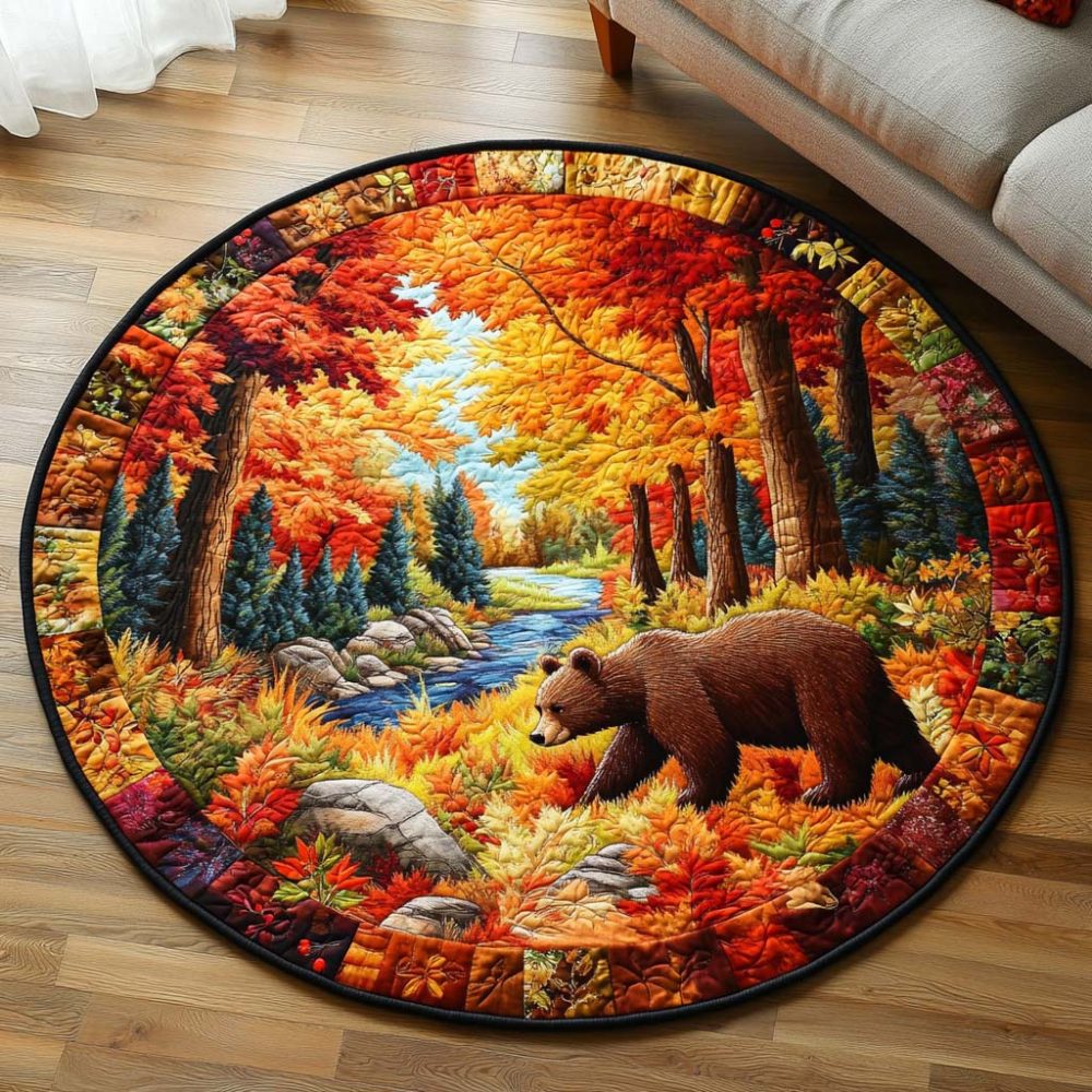 Forest Stroll Quilted Round Mat