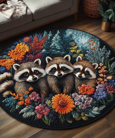 Forest Whispers Quilted Round Mat