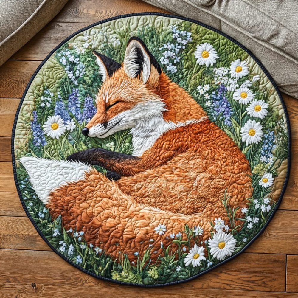 Fox Nest Quilted Round Mat