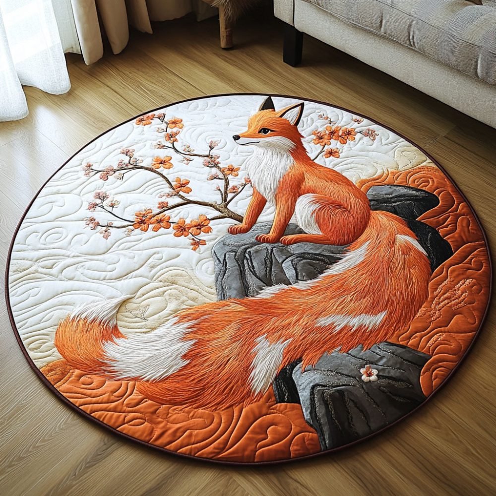 Foxy Illusion Quilted Round Mat