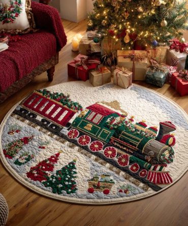 Frost Bell Quilted Round Mat