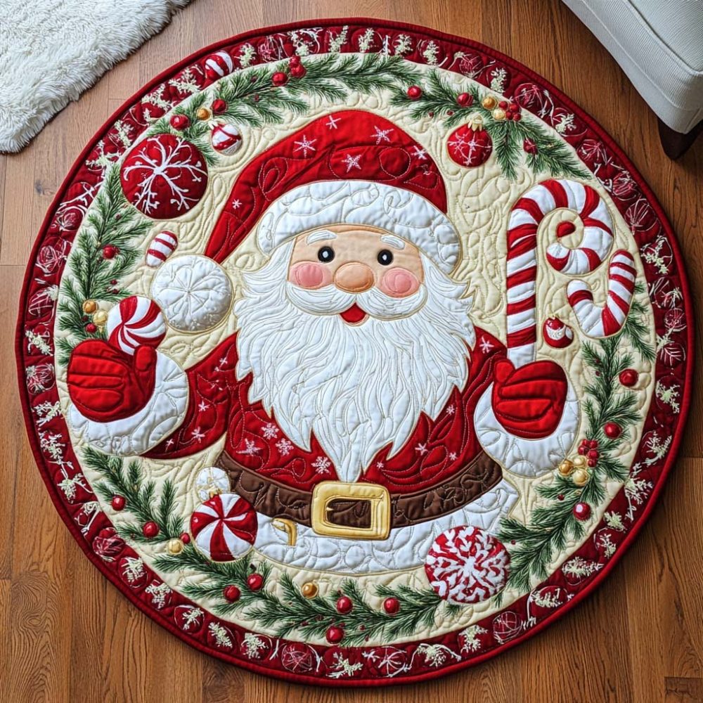 Frost Night Quilted Round Mat