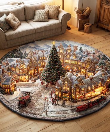 Frost Village Express Quilted Round Mat