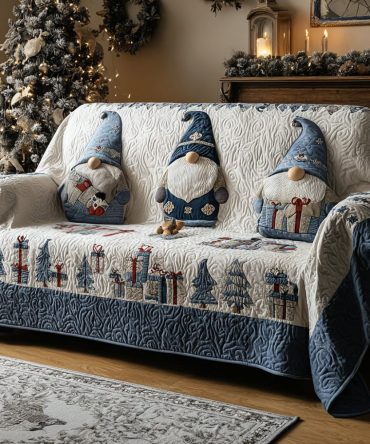 Frosted Friends Quilted Sofa Cover