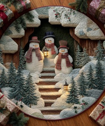 Frostlight Family Quilted Round Mat