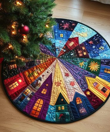 Frosty Fun Quilted Round Mat