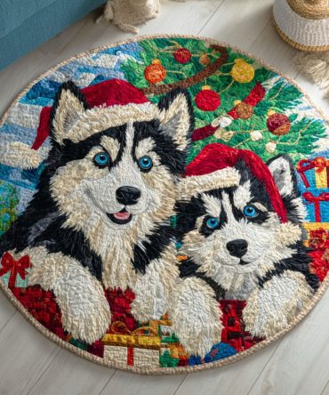 Frozen Trail Quilted Round Mat