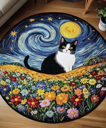 Furry Feline Hideaway Quilted Round Mat