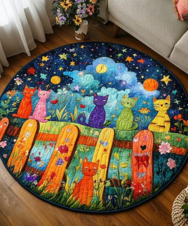 Furry Friend Quilted Round Mat