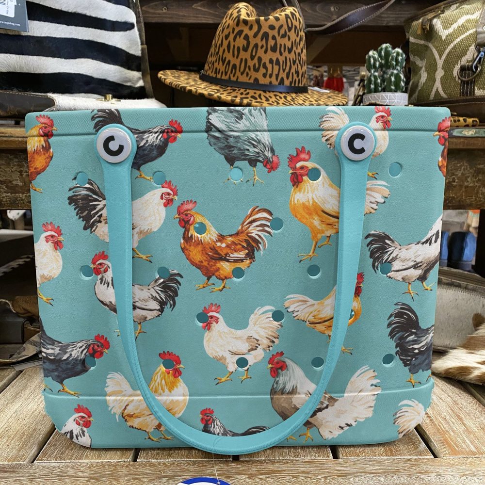 Chic Rooster Print Tote Bag - Durable, Stylish & Spacious For Everyday Use - Image 6