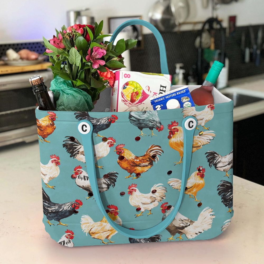 Chic Rooster Print Tote Bag - Durable, Stylish & Spacious For Everyday Use - Image 7