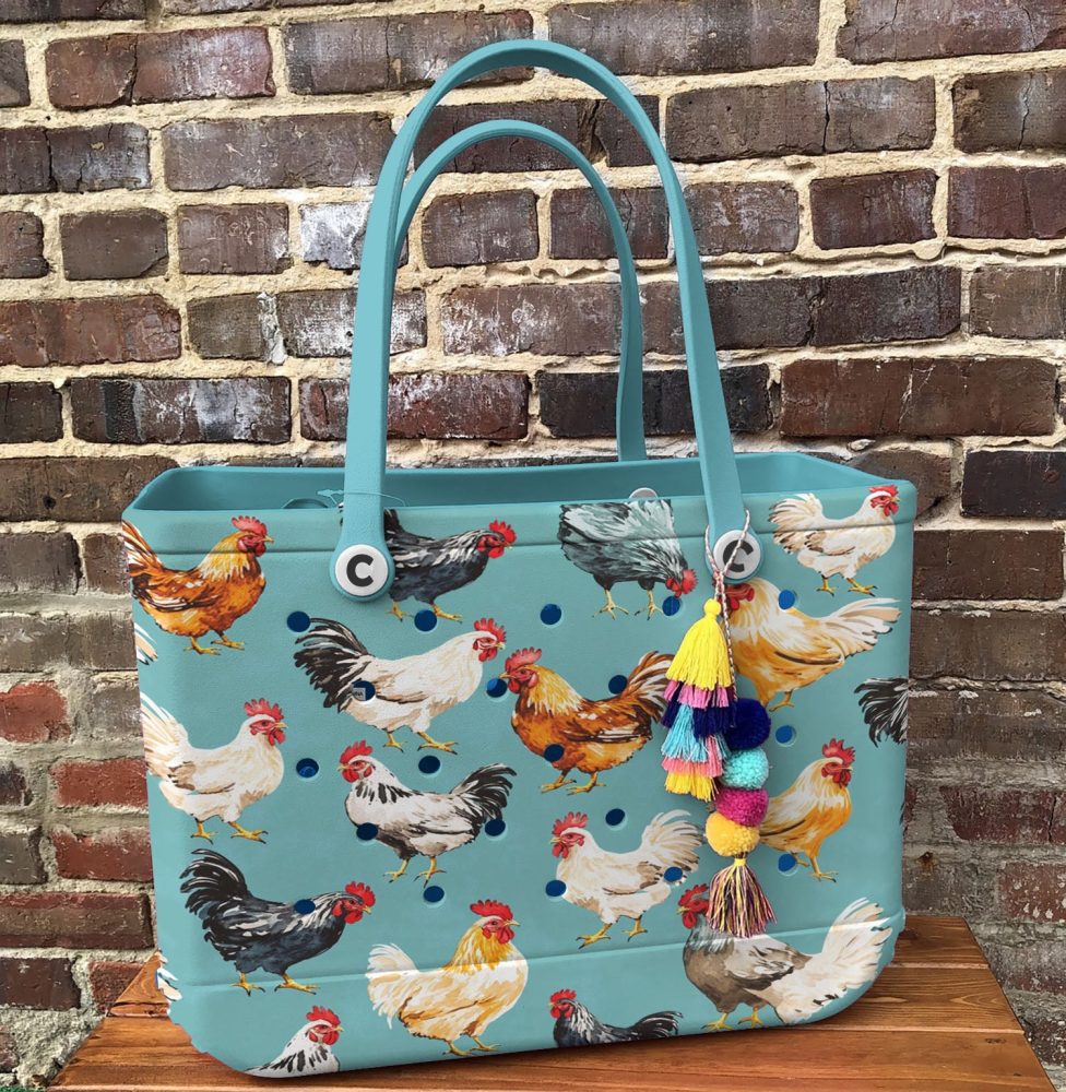 Chic Rooster Print Tote Bag - Durable, Stylish & Spacious For Everyday Use - Image 5