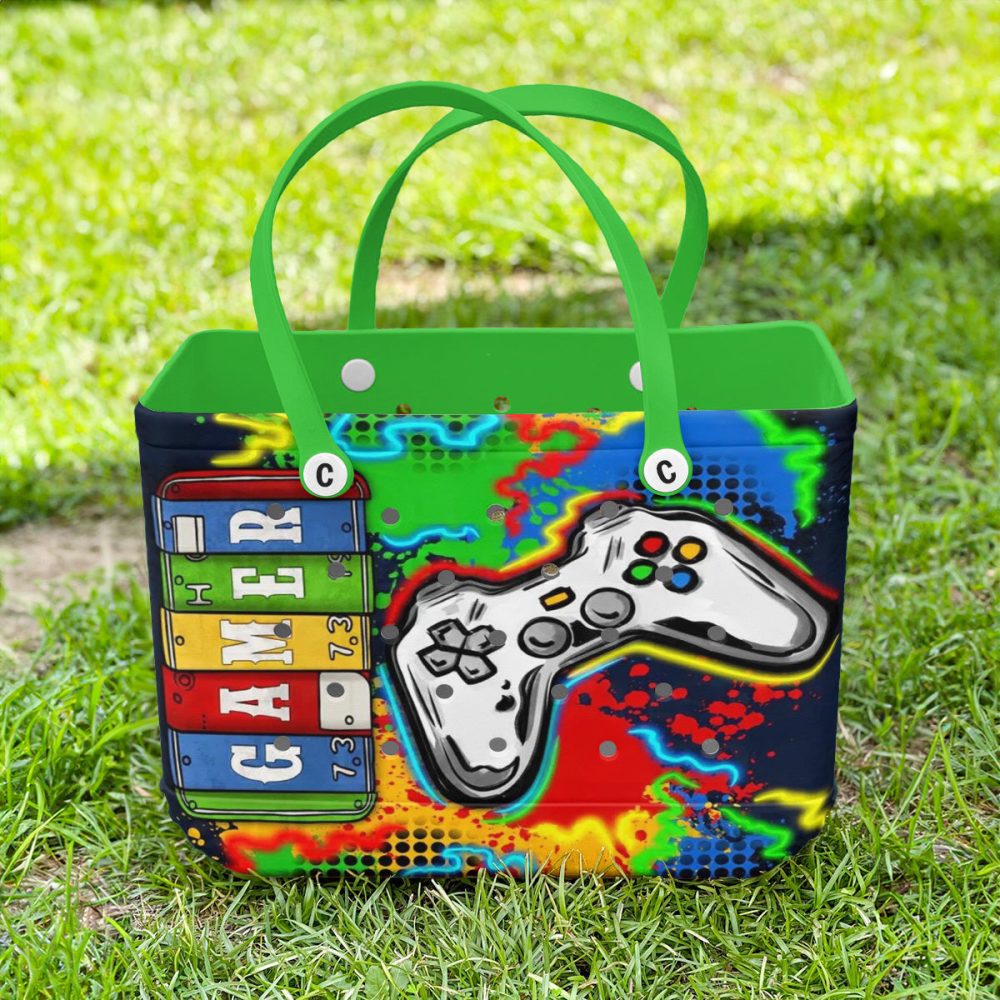 Bucket Tote Bag, Limited Edition Bogg Bag, Beach Bag Gamer Zone - Image 3