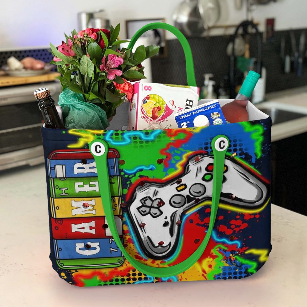 Bucket Tote Bag, Limited Edition Bogg Bag, Beach Bag Gamer Zone - Image 4