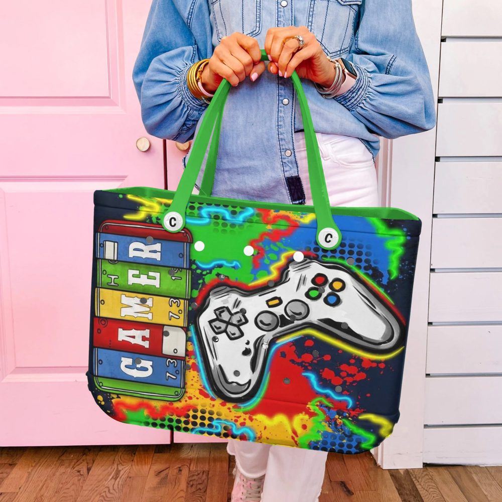 Bucket Tote Bag, Limited Edition Bogg Bag, Beach Bag Gamer Zone - Image 5