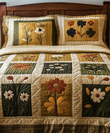 Garden Glow 3-Piece Quilted Bedding Set