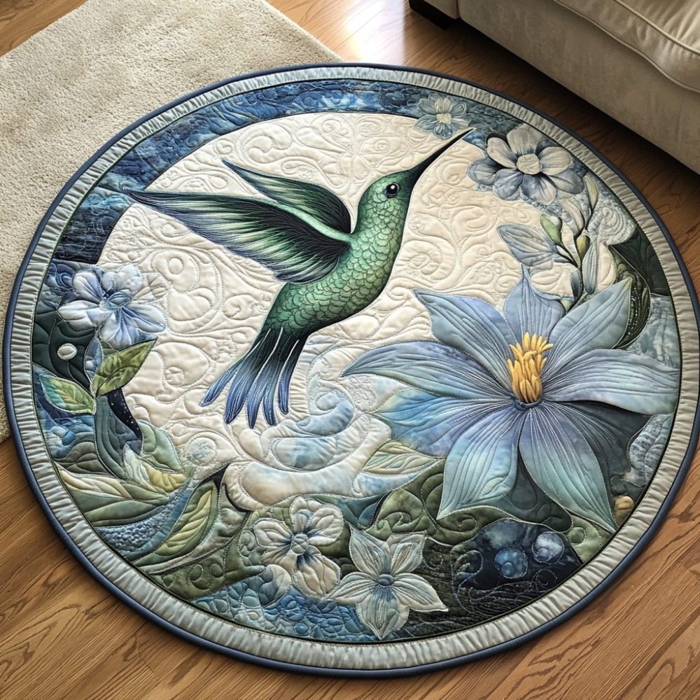 Garden Jewel Quilted Round Mat