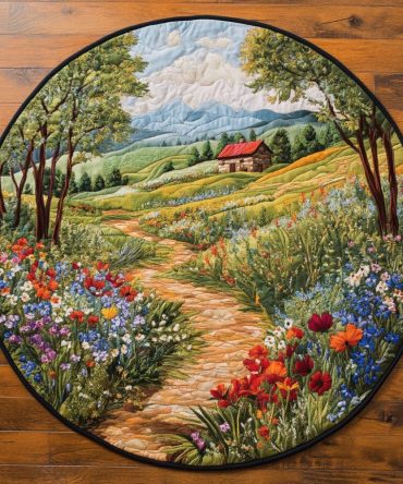 Garden Trail Quilted Round Mat
