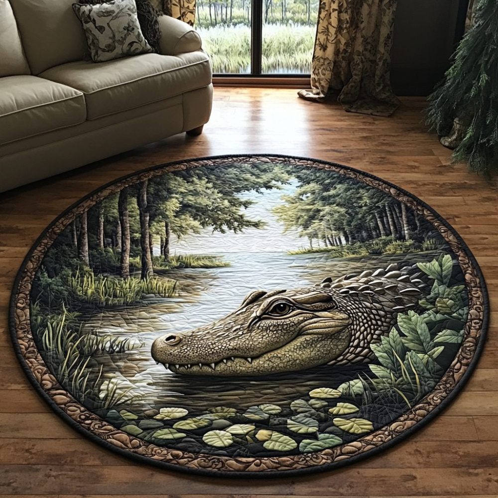 Gator Tracks Quilted Round Mat
