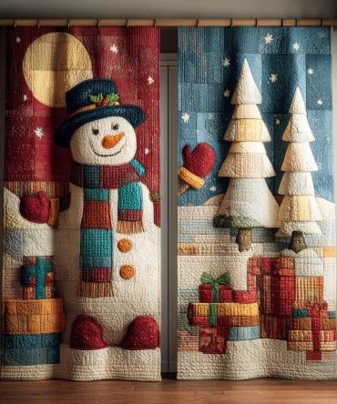 Gentle Frost Joy Quilted Curtains