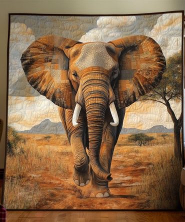 Gentle Tusker Quilted Blanket