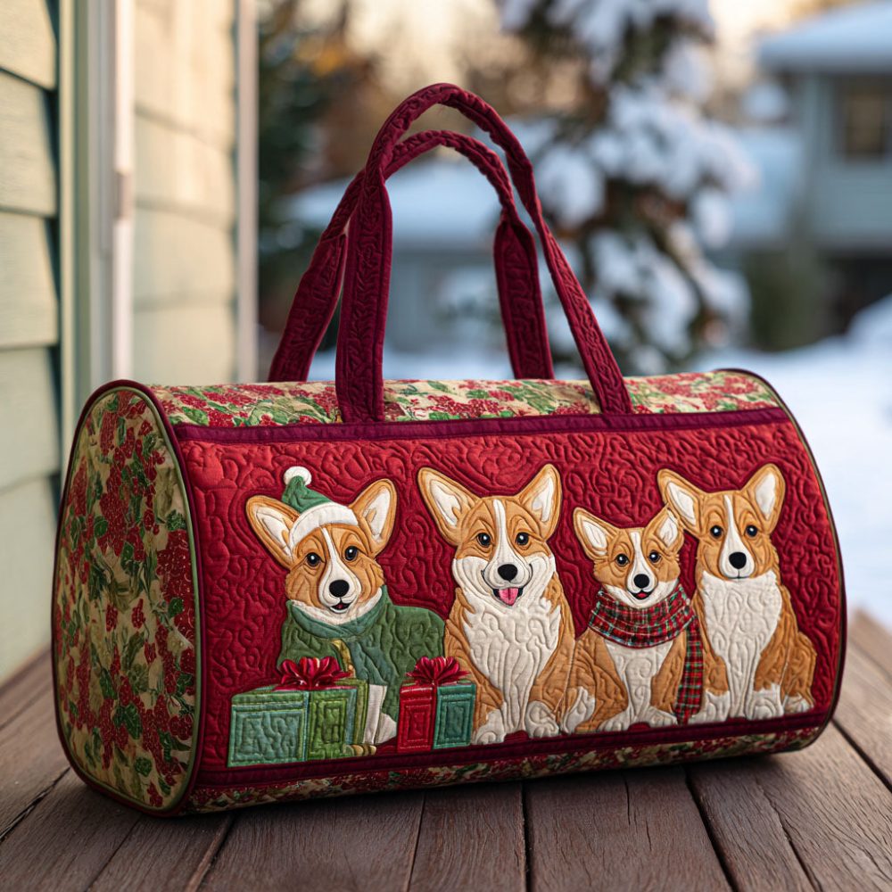 Gift-Wrapped Smile Quilted Duffle Bag