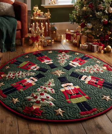 Gift Garland Quilted Round Mat
