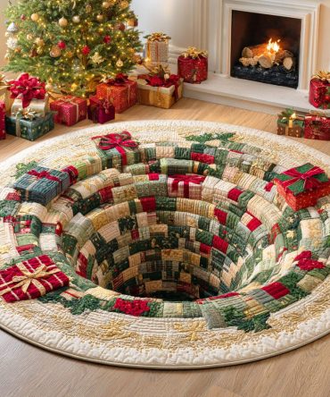 Gift Hollow Quilted Round Mat