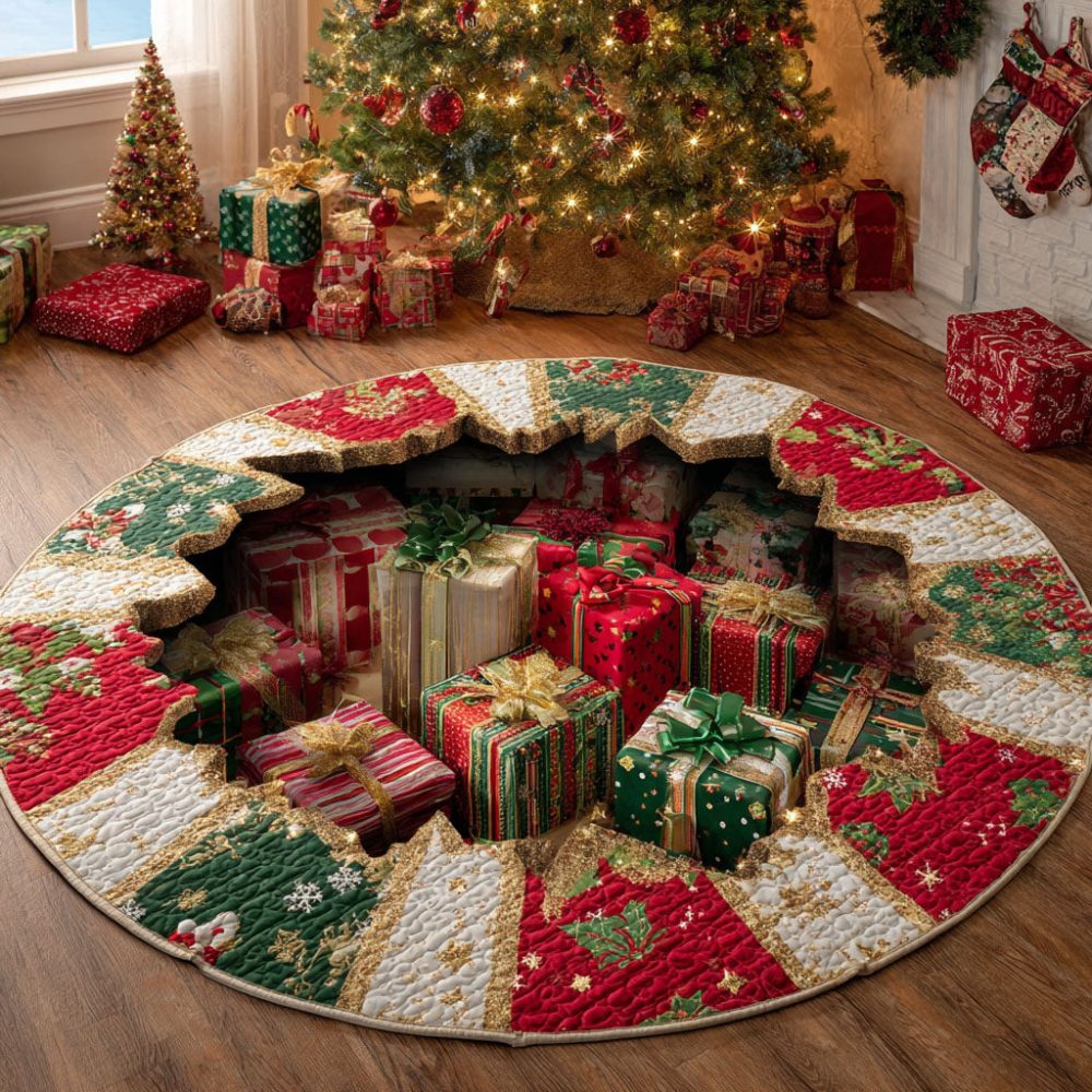Gift Wonderland Quilted Round Mat