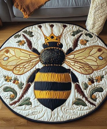Gilded Wings Quilted Round Mat