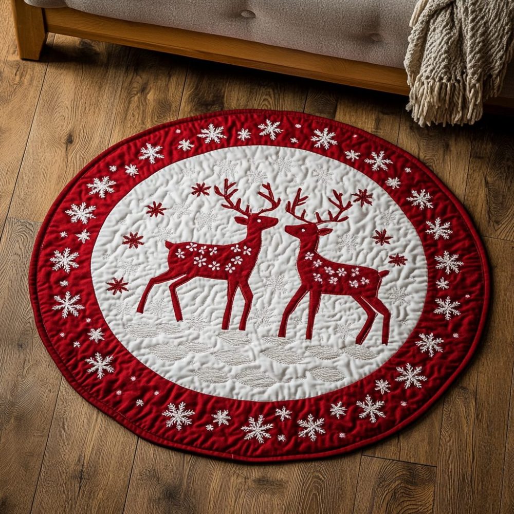 Gingerbread Jubilee Quilted Round Mat