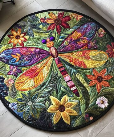 Glide In Harmony Quilted Round Mat